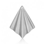 Colgante metálico DQ irregular rombo  35x27mm - Plata vieja